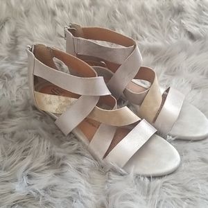 Sofft Metallic Silver with Gold accent Sandals